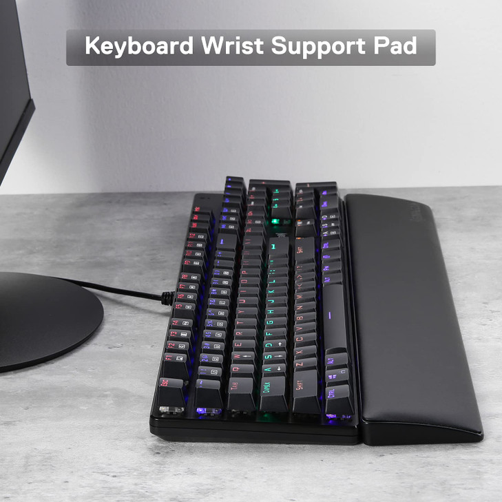Redragon P037 Meteor L Computer Keyboard Wrist Rest Pad Ergonomic Soft Memory Foam Wrist Support wAntiSlip Rubber Base 1