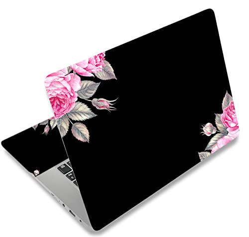Black Flower 116 13 133 14 15 156 Inch Netbook Laptop Skin Sticker Reusable Protector Cover for Laptop Notebook FYNEK11