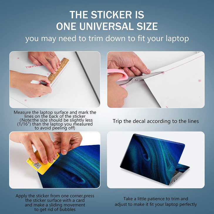 AORTDES Laptop Skin Sticker Decal 15156 Inches Universal Reusable Vinyl Sticker for 121 13 133 14 154 Inches NetbookNote