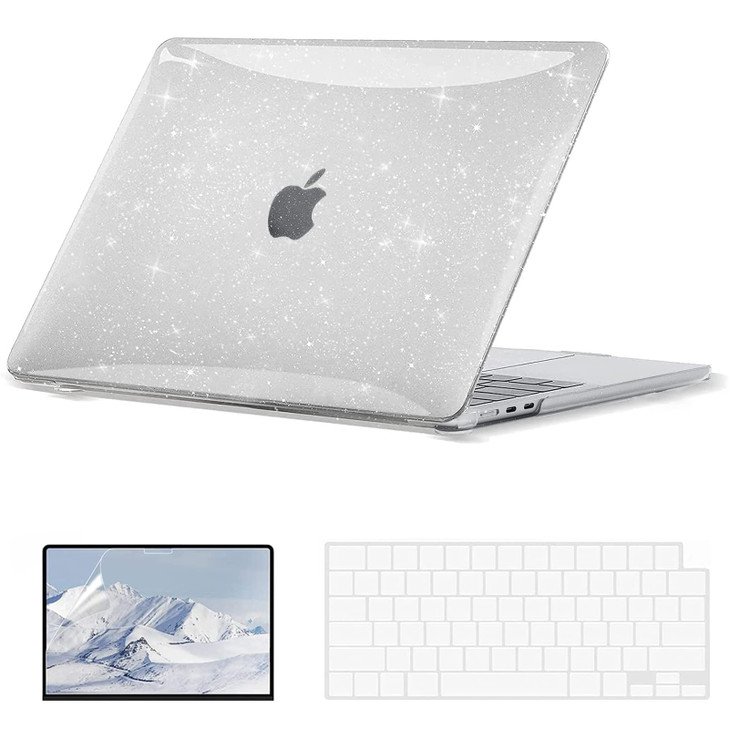 EooCoo Case Compatible with MacBook Air 13 inch 2026 20252022 Release M4 M3 M2 A3240 A3113 A2681 Glitter Hard ShellKeybo