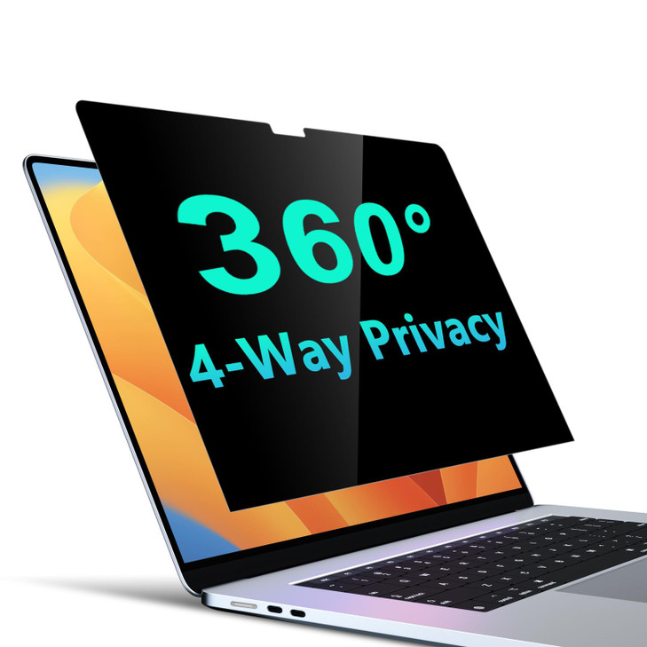PYS 4Way Privacy Screen for MacBook Pro 14 Inch 20242021 M4 M3 M2 M1 360 AntiSpy Filter Matte AntiGlare Protector Scratc