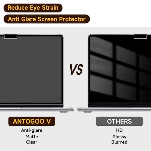 2 Pack Compatible with MacBook Air 15 Inch Screen Protector M2 M3 M4 Matte Anti Glare Film Anti Scratch for Mac Air 153