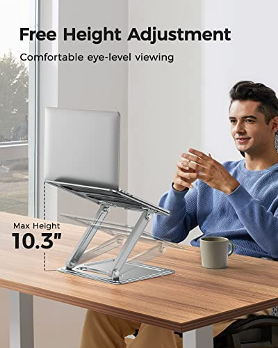 LORYERGO Adjustable Laptop Stand Portable for 173inch Laptops Holds Up to 176lbs Ergonomic Posture Heat Dissipation