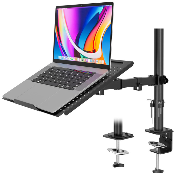 Redbat Laptop Arm for Desk Height Adjustable Laptop Mount for Laptops up to 16 VESA 75100 Dual Mounting Options Monitor