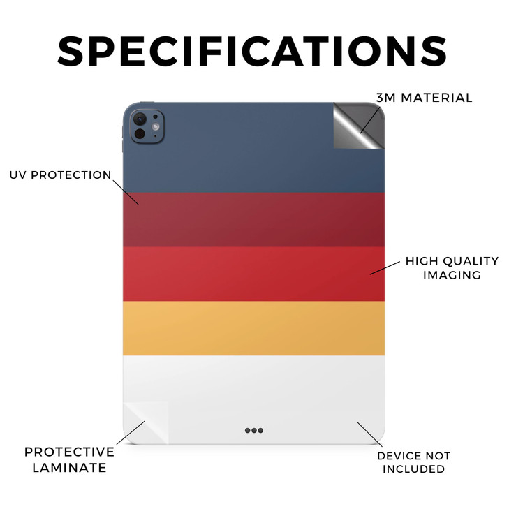 Skin Compatible with Apple iPad Pro 13 M4 2024 Vintage Lines Premium 3M Vinyl Protective Wrap Decal Cover Easy to Apply