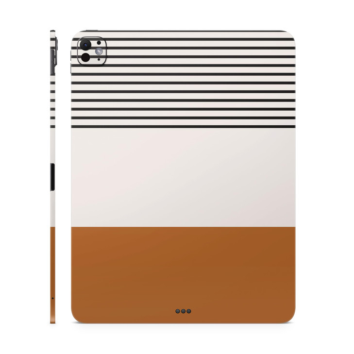 Skin Compatible with Apple iPad Pro 13 M4 2024 Neutral Stripes Premium 3M Vinyl Protective Wrap Decal Cover Easy to Appl