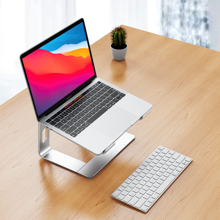 BESIGN LS03 Aluminum Laptop Stand Ergonomic Detachable Computer Stand Notebook Riser Compatible with Air Pro Dell HP Len