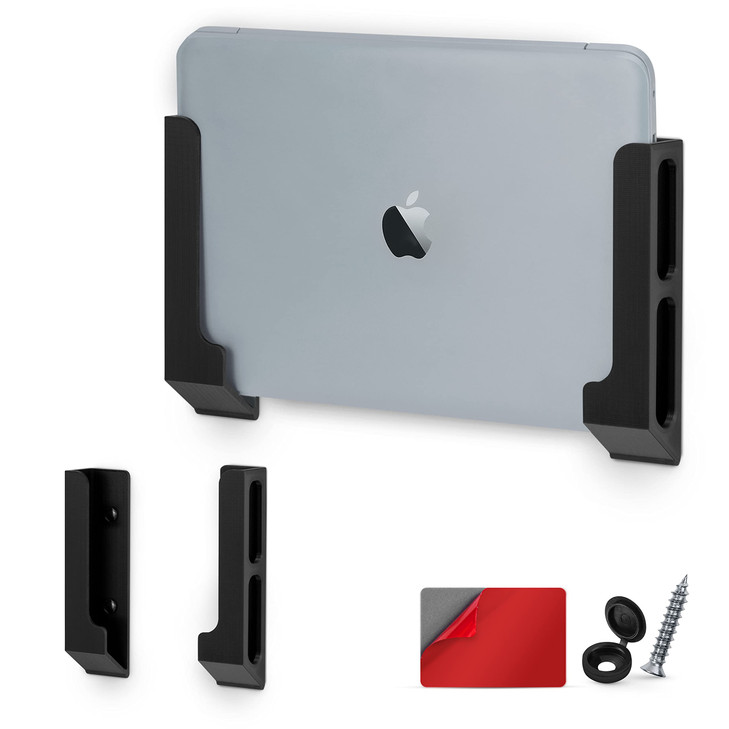 BRAINWAVZ Wall Mount Laptop Holder with Adhesive Screw in 12 31mm for Macbooks Surface Keyboards Switch Tablets More