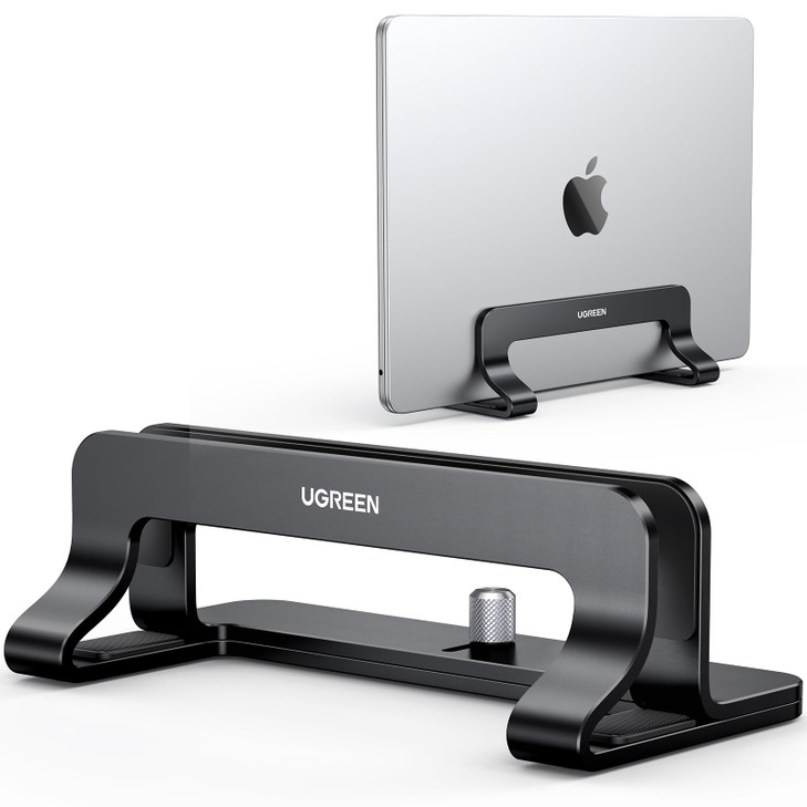 UGREEN Vertical Laptop Stand Holder for Desk Compatible with MacBook Pro MacBook Air Stand Vertical Aluminum Adjustable