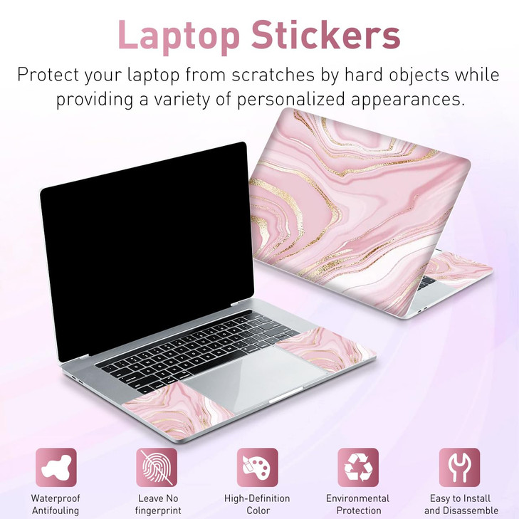 NXZGO Pink River Vinyl Laptop Sticker Waterproof Reusable Decal for Notebook PC Cartoon Art ProtectorFits 12156 inch