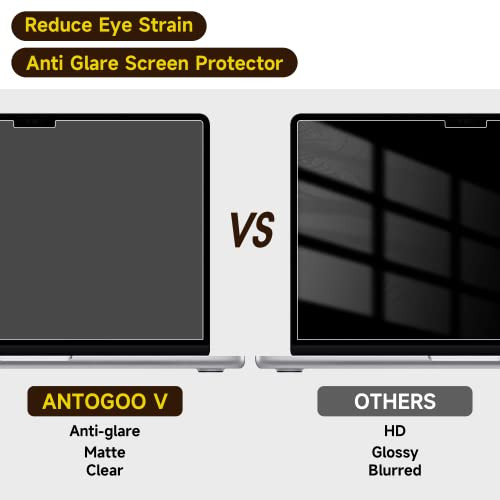 2 Pack Anti Glare Screen Protector Compatible with MacBook Air 13613 20222025 M2M3M4 Matte Anti Glare Film Anti Scratch