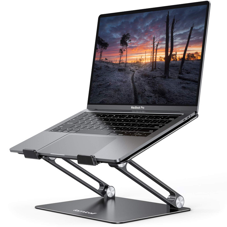Lamicall Adjustable Laptop Stand Portable Laptop Riser Aluminum Laptop Stand for Desk Foldable Ergonomic Computer Notebo