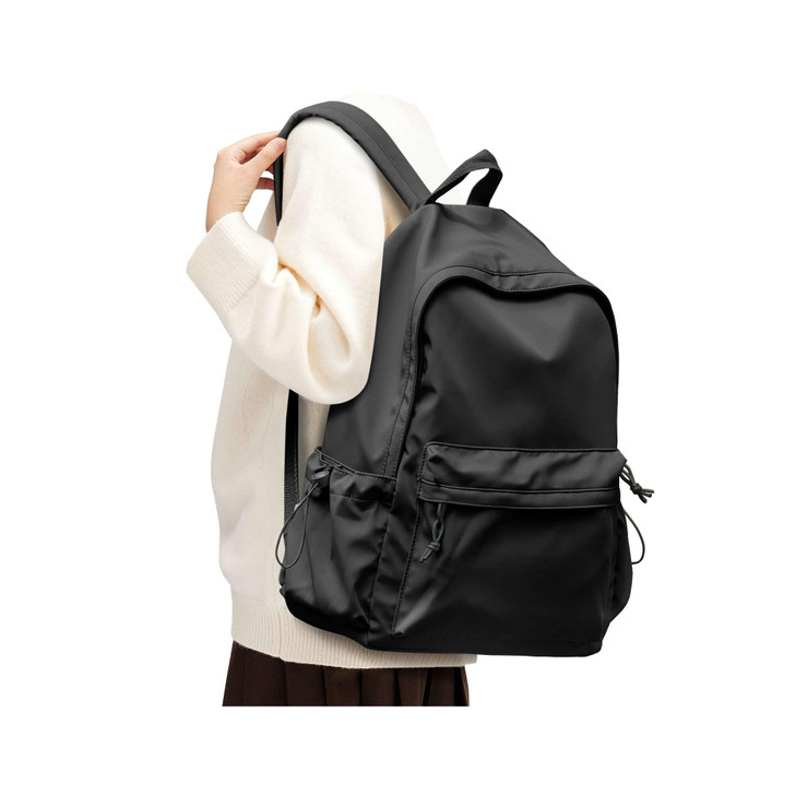SEAFEW Black Backpack for School Women Girls Waterproof Bookbag Cute High School Backpack for Men Teen Boys Lightweight