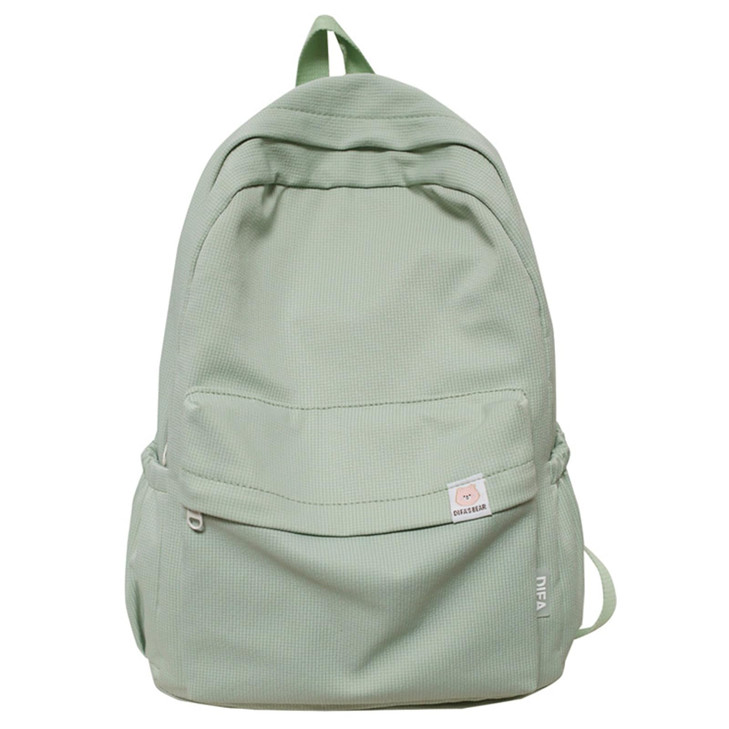 Extolove Cute Aesthetic Backpack Y2K Simple Solid Color Kawaii Backpacks Travel Laptop Backpack Green