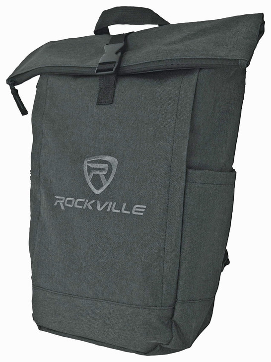 Rockville RPAK Charcoal Backpack Bag Padded 15 Laptop Pocket Durable Nylon Adjustable Straps Hidden Zippered Compartment