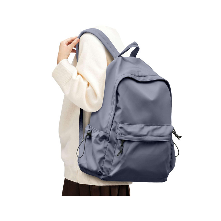 SEAFEW Blue Classic Basic Backpack for Women Waterproof High School Bookbag Lightweight Casual Travel Daypack College Ba
