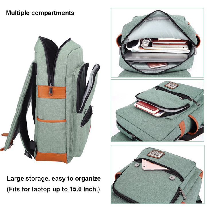 Slim Laptop Backpack for Women Fashion Travel Rucksack College School Bookbag
