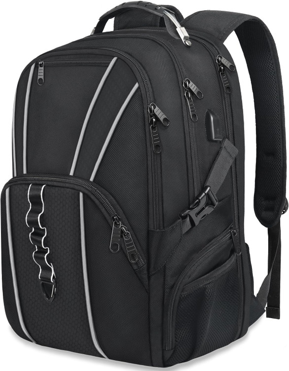 Naukay Travel Backpack 50L Large Laptop Backpack with USB Charging Port Water Resistant Anti Theft Big Computer Backpack