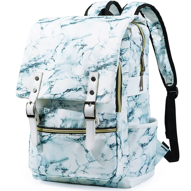 FEWOFJ Marble School Backpack for Girls 156 Laptop Backpacks College School Bookbags Casual Daypack