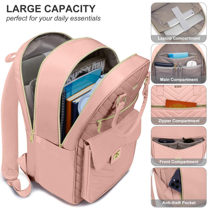 RJEU School Backpack for Teen GirlsWomen Bookbag Cute Aesthetic with Laptop Compartment for College Student TravelMochil