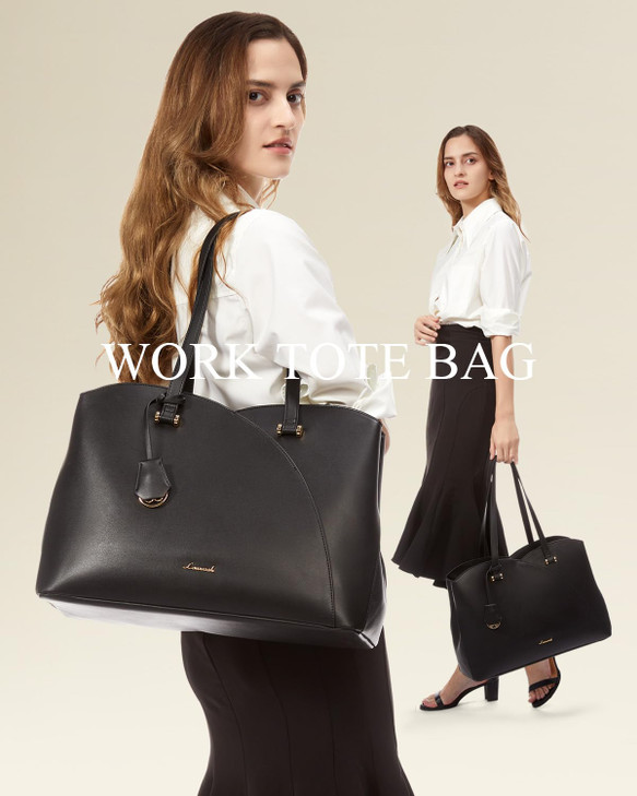 LOVEVOOK Laptop Tote Bag for Women Work Bags Laptop Bag Teacher Tote Bag Leather Computer Bag Large Purses Handbag Profe