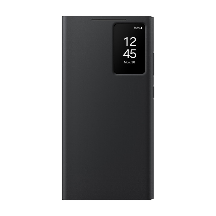 Samsung Galaxy S24 Ultra SView Wallet Phone Case Protective Cover with Smart Small Screen View Finger Tap Control Slim D