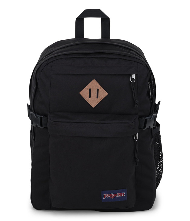 JanSport Main Campus Backpack Travel or Work backpack w 15Inch Laptop Sleeve and Dual Water Bottle Pockets Black