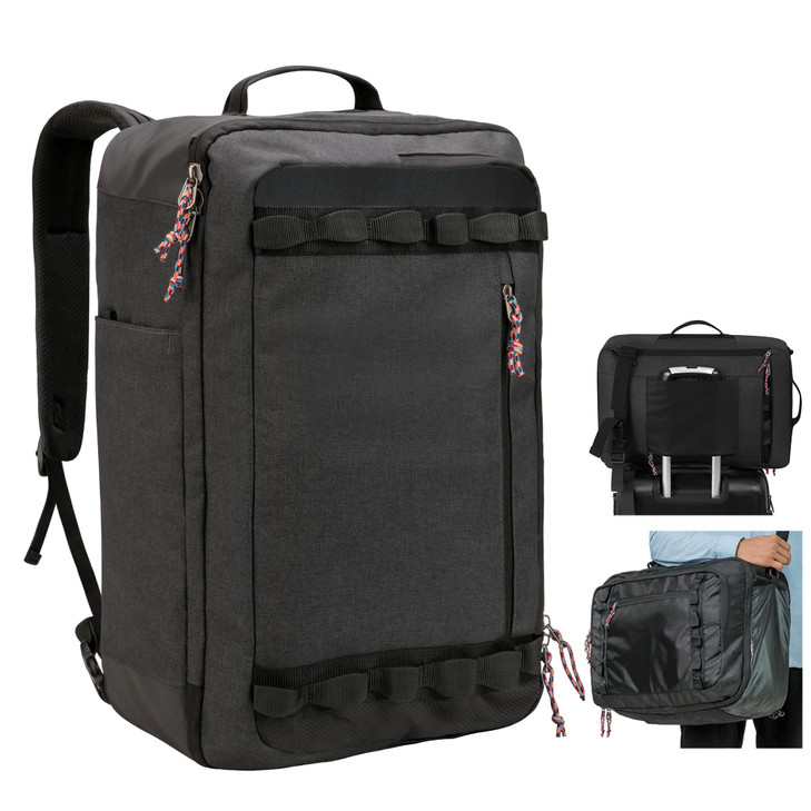 TRAILKICKER Travel Backpack Flight Approved Carry On Backpack Water Resistant Weekender Bag Grey