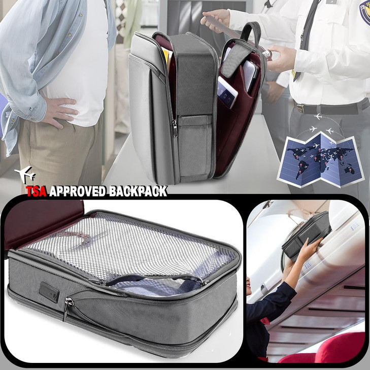ZINMARK Slim Expandable 15 156 16 Inch Laptop Backpack Anti Theft Travel Business Durable Computer Bag Multipurpose Larg