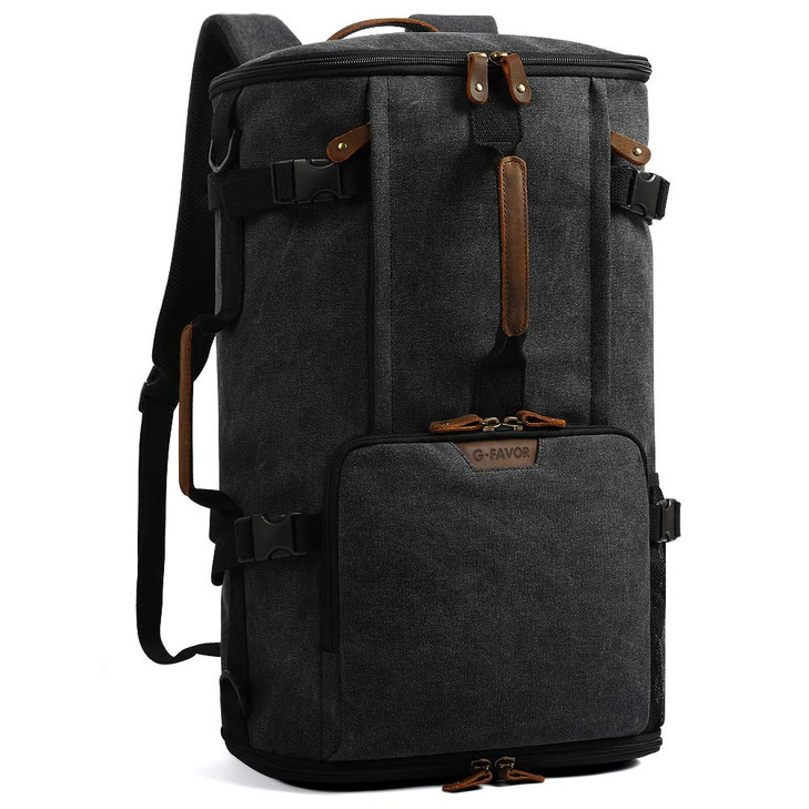 GFAVOR Canvas Travel Backpack for Men 40L Large Airline Approved Carry On Backpack Fits 173 Laptop Convertible to Should