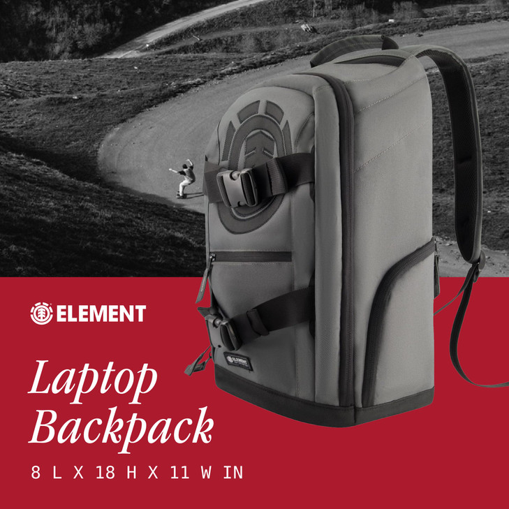 Element Mohave Backpack 15 Inch Laptop Bag Padded Computer Bag for Commute or Travel Stone