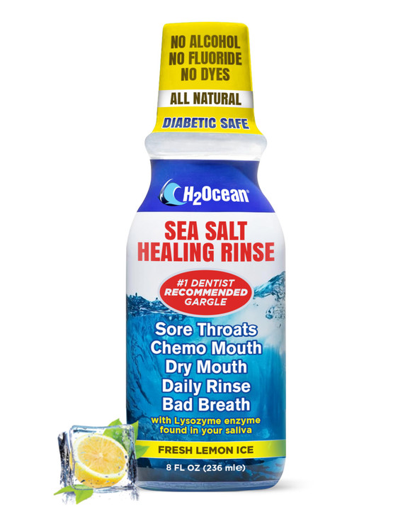 H2Ocean Healing Rinse Natural Sea Salt Oral Care - Mouth Rinse for Oral Care & Tonsil Stones - Great for Piercings, Sore Throats & Gum Health - Alcoh online at globaldelivered