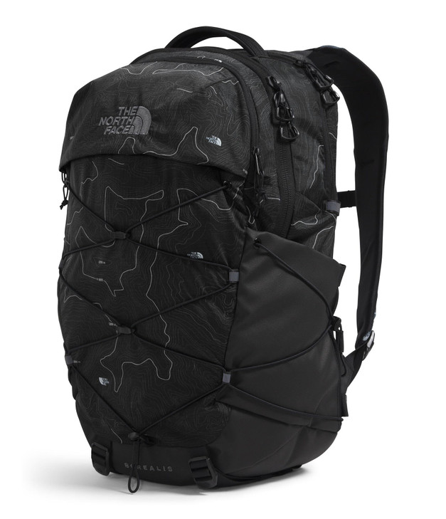The North Face Borealis Commuter Laptop Backpack PFAS Free TNF Black Topo PrintSmoked Pearl One Size