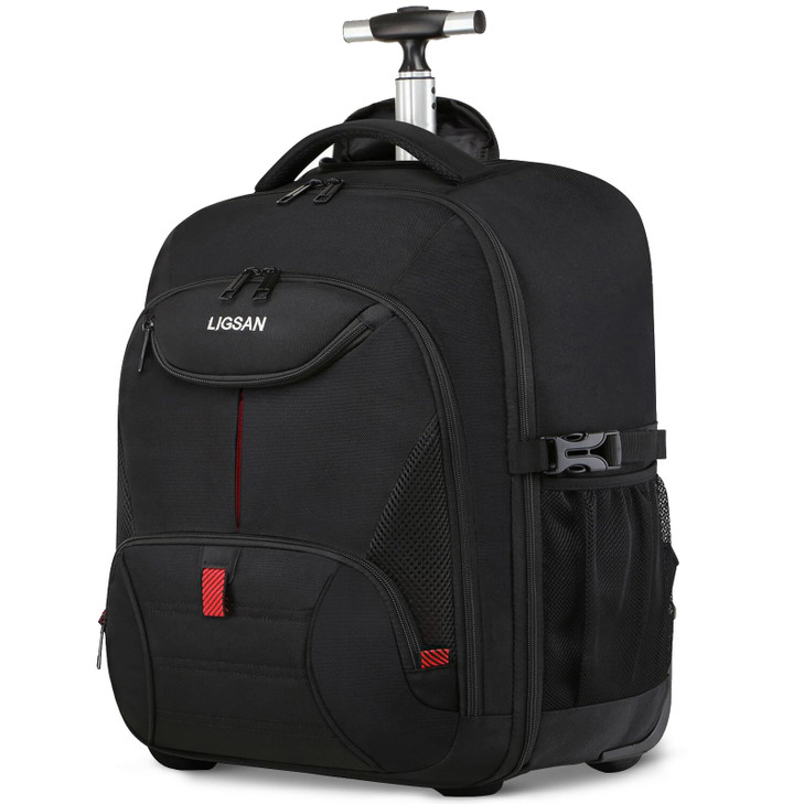 Rolling Backpack18 inch Laptop Backpack with Wheels for AdultsLarge Water Resistant Wheeled Backpack for Travel Carry on