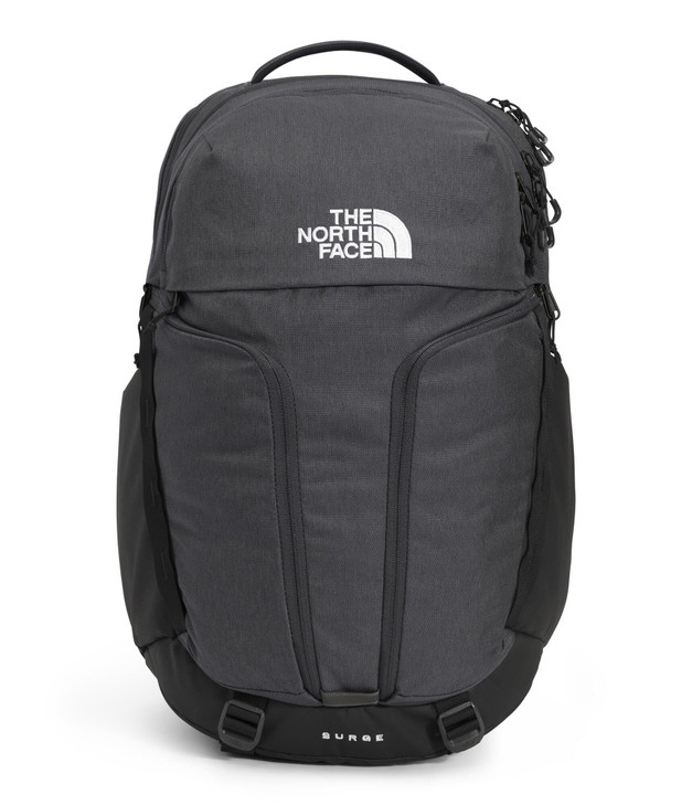 The North Face Surge Commuter Laptop Backpack Daypack Water Repellent 16 Laptop Sleeve Reflective Details Asphalt Grey L