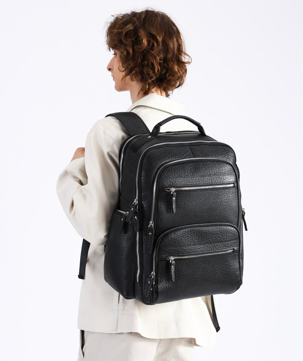 Taertii Leather Backpack For 173 Laptop Travel Weekender Large Capacity Business Travel Hiking Overnight Shoulder Daypac