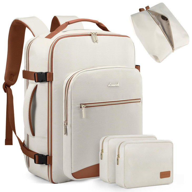 LOVEVOOK 40L Travel Backpack for Women MenWaterproof Airline Approved Carry On Luggage Travel EssentialsTSA Carry On Bac
