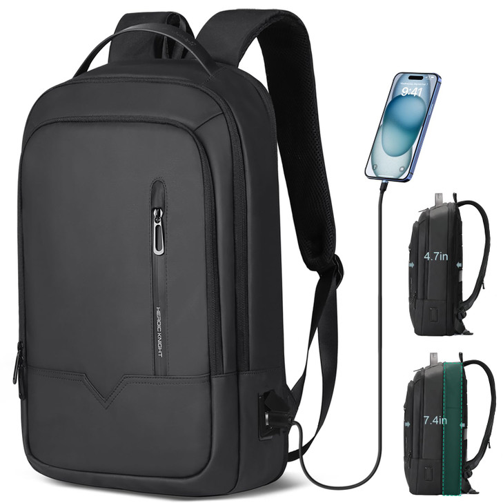 hk Laptop Expandable Smart Business Travel Work Backpack with USB Charging PortWater Resistant Antitheft Lightweight 156