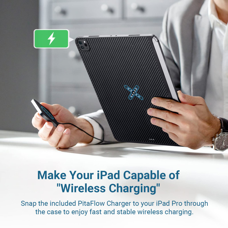PITAKA iPad Pro 11 Case Magnetic Wireless Charging Case for iPad Pro 11 Magic Keyboard Compatible Apple Pencil 2 Chargin