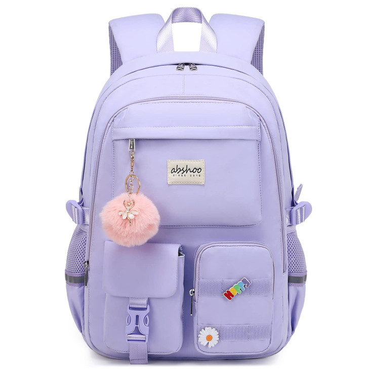 abshoo Big Student Laptop Backpack For College Women Middle High School Teen Girls Bookbag Travel Daypack Purple