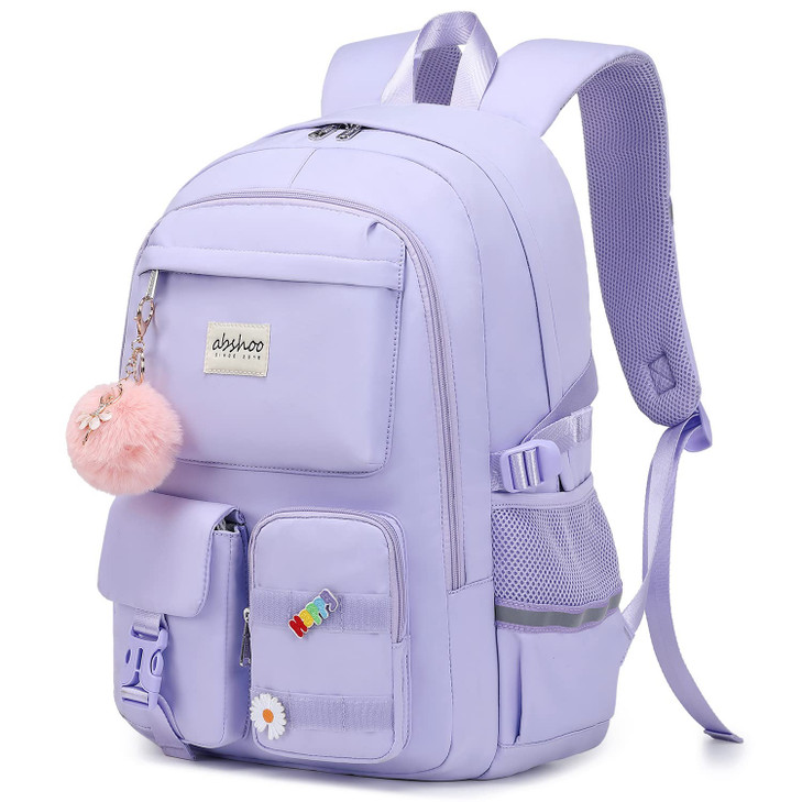 abshoo Big Student Laptop Backpack For College Women Middle High School Teen Girls Bookbag Travel Daypack Purple