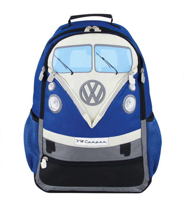 BRISA VW Collection Volkswagen Hiking Laptop University Backpack in T1 Bus Campervan Design 30 L79 galLargeBlue