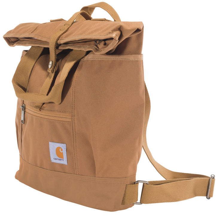 Carhartt Convertible Backpack Tote Durable Tote Bag with Adjustable Backpack Straps and Laptop Sleeve Carhartt Brown