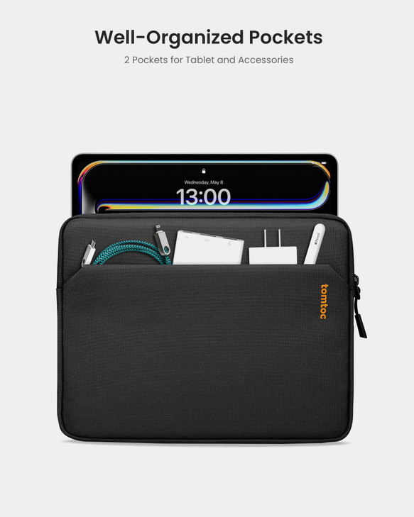 tomtoc 13 Inch iPad Case Tablet Sleeve for 2025 13 Inch iPad Pro M5M4 iPad Air M3M2 129in iPad Pro M2M1 with Magic Keybo
