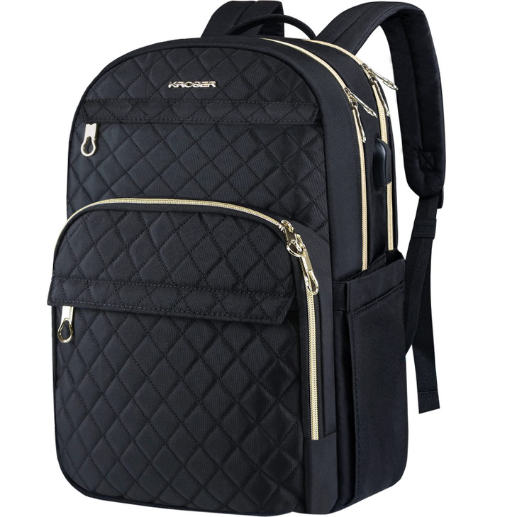 KROSER Laptop Backpack 156 Inch Stylish Daypack with USB Charging Port Waterrepellent Nylon Backpack Backpack for Travel