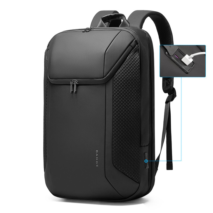 BANGE Mens Backpack for Work Travel Laptop Backpack Fits 156 Inch Notebook Business Work Backpack with USB30 Fast Chargi