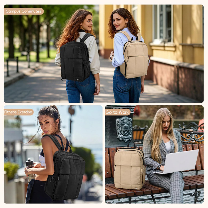 CLUCI Lightweight Travel Backpack Carry on Flight Approved Puffy Gym Backpack with Shoe Compartment Personal Item Travel