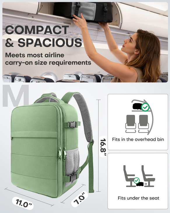 HOTOR Travel Backpack Flight Approved Travel Bag for Men and Women Carry on Luggage for 156 Laptop and Travel Essentials
