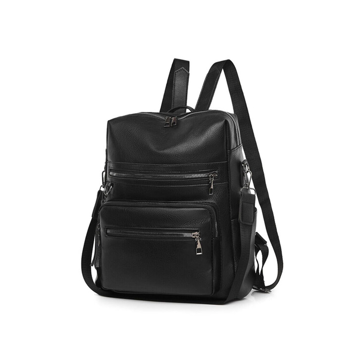 Leather backpacks for women Travel laptop backpack women Large travel back pack Small shoulder bookbag for women Black