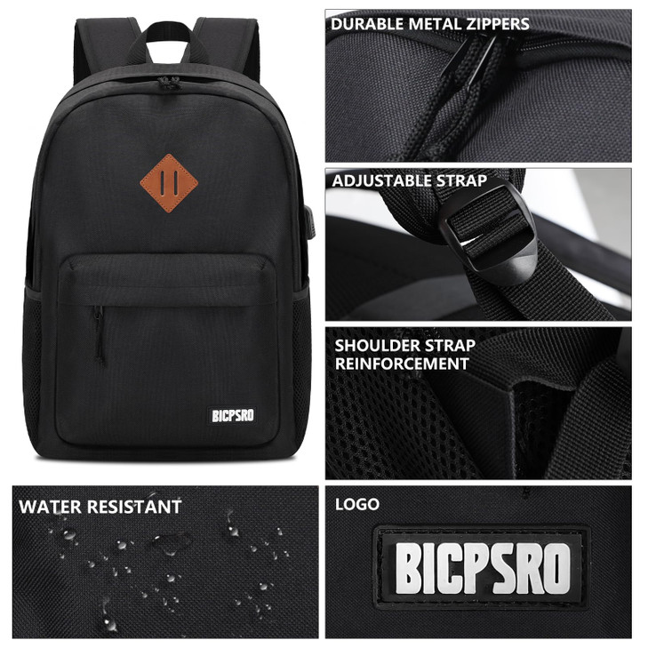 Backpack for Women Men Lightweight School Backpack for Girls Boys Teens 173 Inch Laptop Daily Use back pack with USB Cha